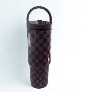 HydroJug Brown Autumn Checkered Tumbler